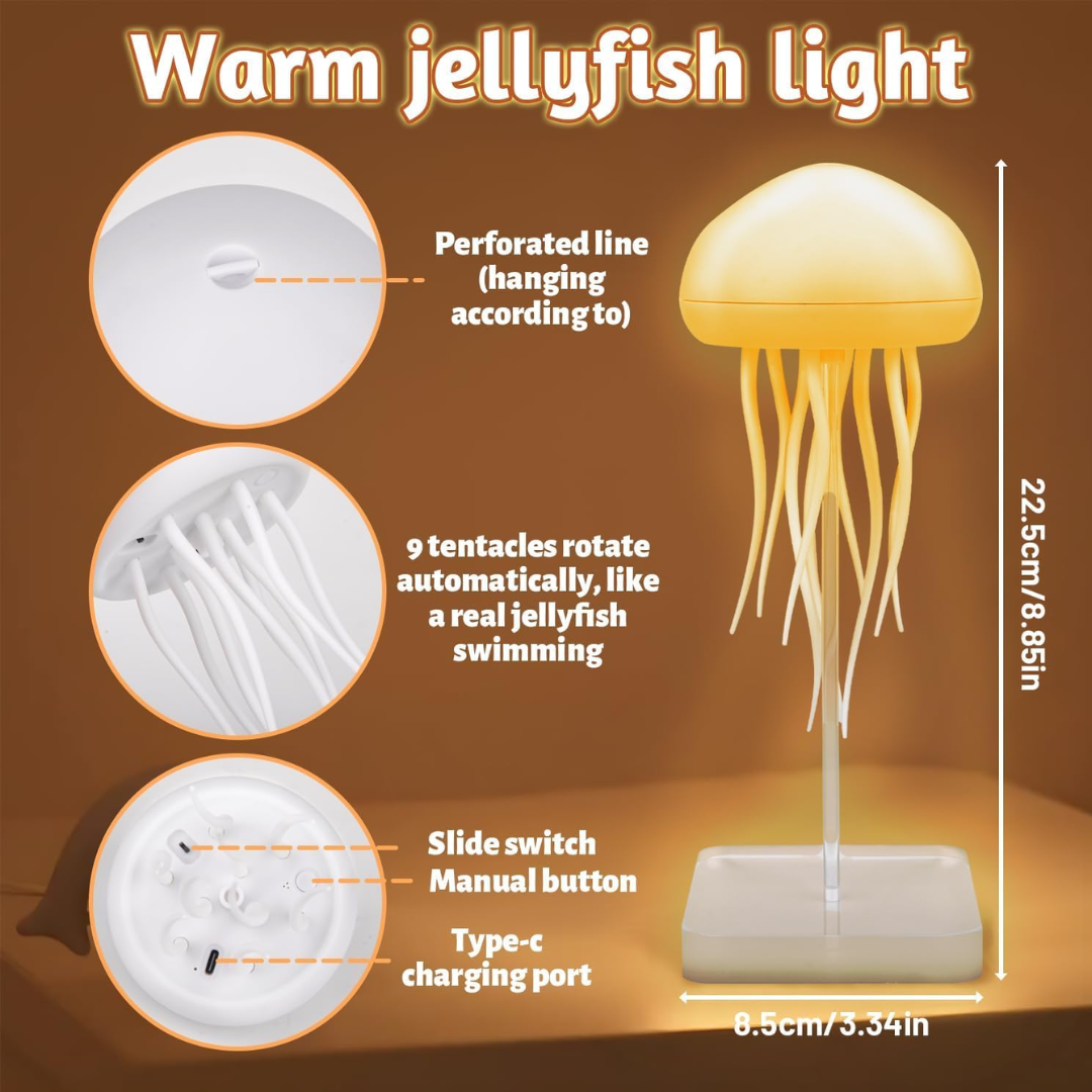 Floating RGB Jellyfish Lamp with Voice Control